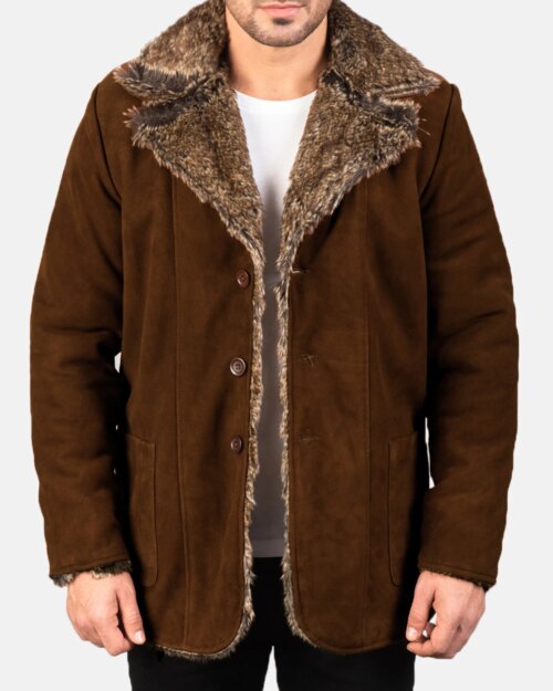 Oakley Brown Suede Leather Coat